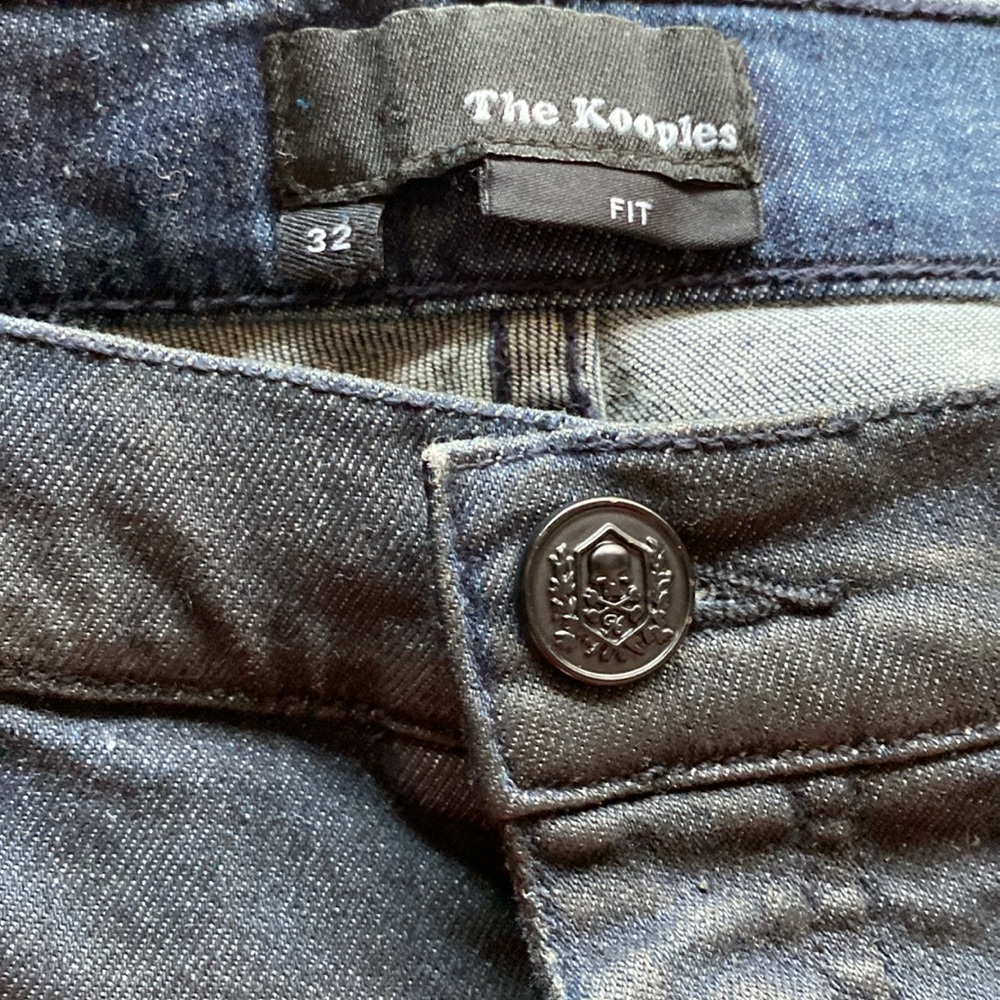 The Kooples Coated Leather Effect Cotton Stretch Jeans Never Used - Picture 9 of 16